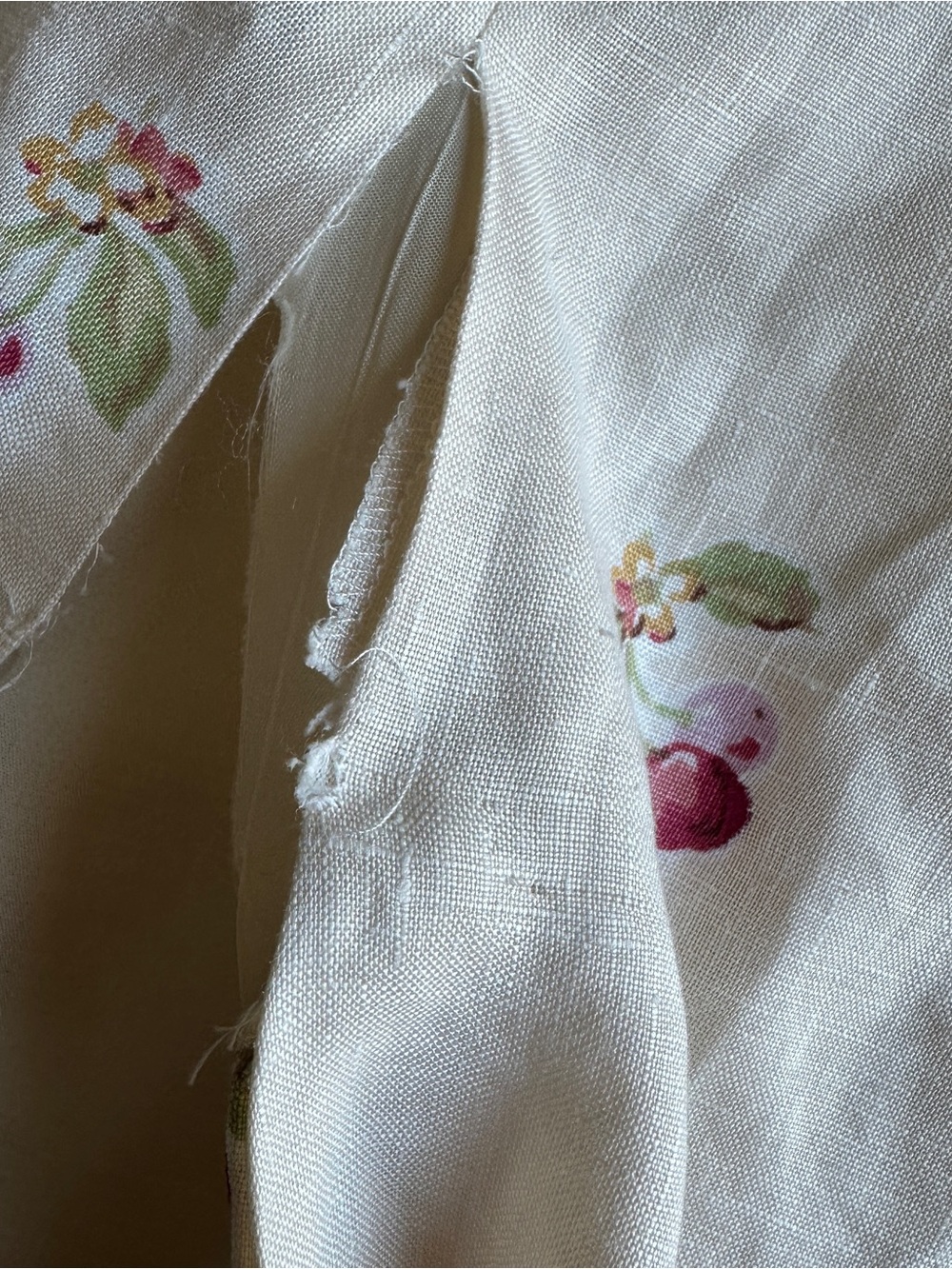 Laura Ashley Cream Cherry Print Midi Dress - Picture 7 of 7